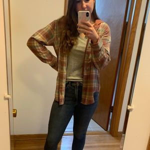 NEW Hem & Thread Hooded Flannel Shirt